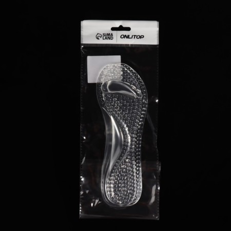 Half -slopes for shoes, with an adolescent, amortizing, massage, adhesive, silicone, 20.5 × 7.5 cm, steam, transparent color-6