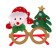 Carnival glasses "Snowman with Christmas tree"