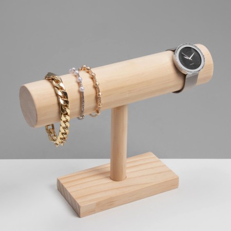 Catch stand, bracelets, chains, 23.5 × 8 × 18 cm, d = 5 cm, wood-1