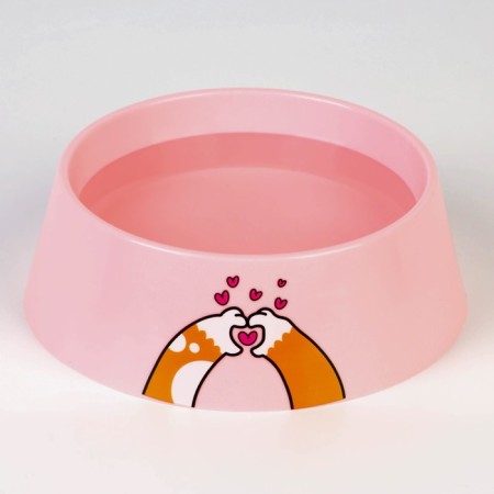 Plastic “Heart” bowl, pink, 300 ml-3