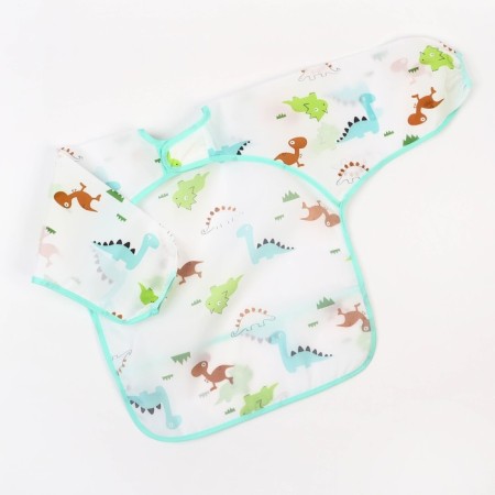 Badion with sleeves and dinosaur pocket, shirt, 0-2 years old (sleeve 34cm, chest 43*36cm)-2