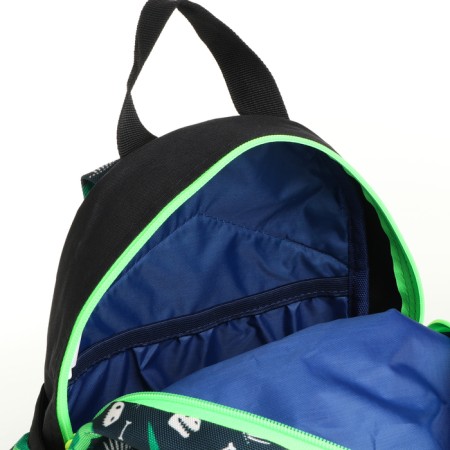 Baby backpack on lightning, external pocket, green color-3