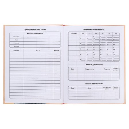 Diary solid cover 1-11 grade 48 sheets, "sweater", cardboard cover 7BC, glossy lamination, cheat sheet-4