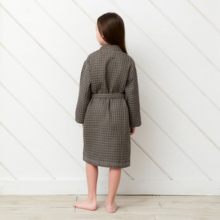 Waffel Baby Broke I "BOHO" size 34 (122-128 cm) color is light gray, 100% cotton 290 g/m2-3
