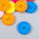 Buttons wood for creativity 4 punctures "simple" set of 15 pcs 3x3 cm