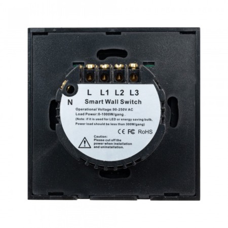 Sibling PowerLite-WS3V switch, wireless, sensor, 3 keys, black color black-1