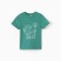 T-shirt for the boy "Dinosaurs", dark green color, height 128-134 cm