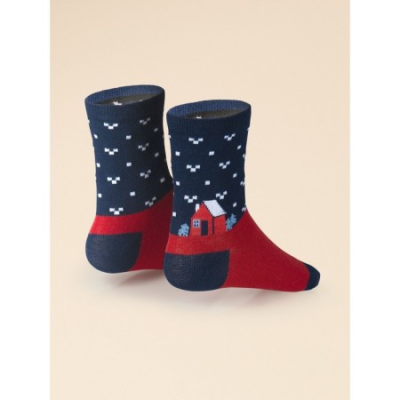 Nosk children's, size 16-18, the color is red, dark blue, 2 pcs-2