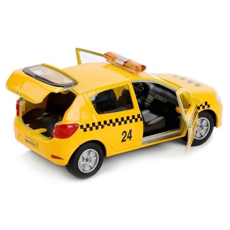 Metal Metal "Renault Sandero Taxi" 12cm, doors open, inertial-2