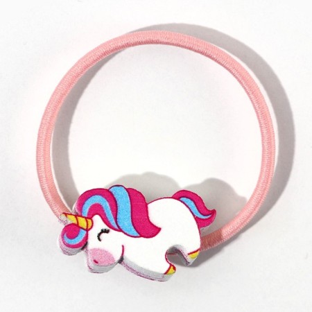 Hair gum "Funny Unicorn", Diam. 3 cm-1