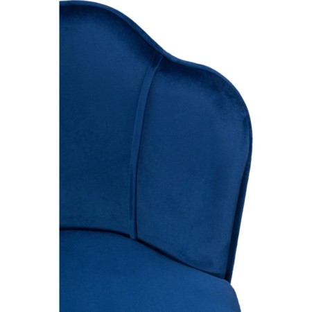 Computer chair BUD Metal/velor, chrome/blue 56x54x70 cm-4