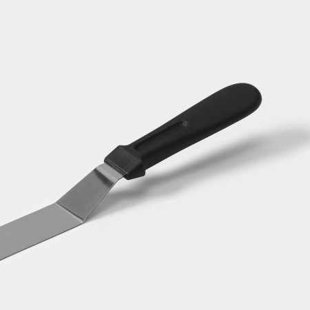 A blade with a plastic handle, curved, 37 cm, working part 25 cm, black color, black-4