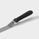 A blade with a plastic handle, curved, 37 cm, working part 25 cm, black color, black