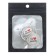 Set: Nipple - Orthodontic dummy with the holder “I love mom”, with a cap, from 6 months, silver, rhinestones