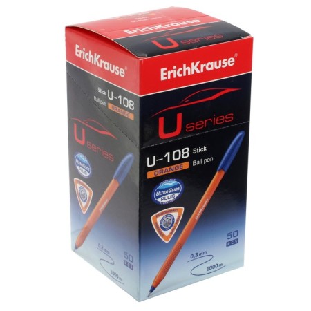 Ballic handle Erichkrause U-108 Orange Stick 1.0, Ultra Glide Technology, Blue Blue-6