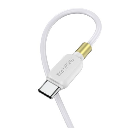 Cable Borofone BX59, Type -C - USB, 2.4 A, 1 m, tPE braid, white-2