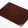 Cover for passport, with corners, brown color
