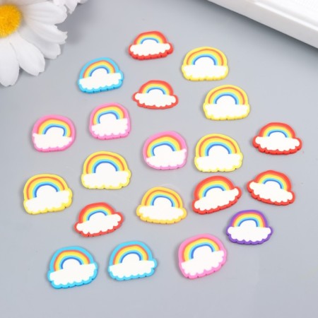 Decor for the creativity of PVC "Rainbow and Cloud" set of 20 pcs 0.2x2x1.7 cm