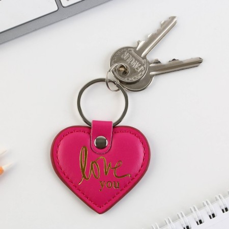 Kezzle keychain to the leatherette "I love", 8.5 x 6 cm-3