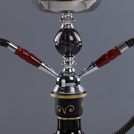 Hookah assembly for smoking the Koeri set, 33 cm, 2 tubes, black-2