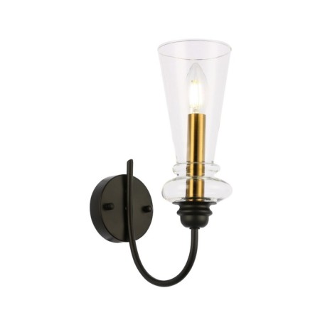 Wall lamp EVOLUCE. Sle112401-01. Rammo. 1x40 W, E14, 10x33 cm, black color