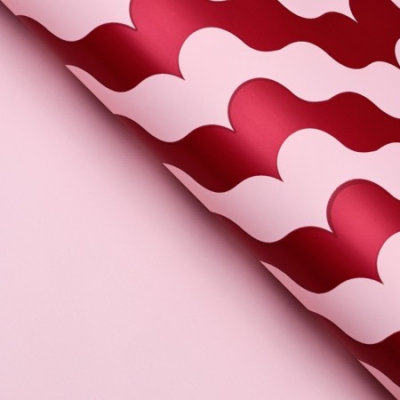 Matte flowing film, "Pattern of Love", 57x56cm, red-2