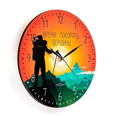 Wall clock, series: interior, "conquer time", discrete move, d-23.5 cm-1