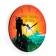 Wall clock, series: interior, "conquer time", discrete move, d-23.5 cm