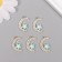 Decor for creativity metal, rhinestones "Month with a star" Gold 2.3x1.4x0.5 cm