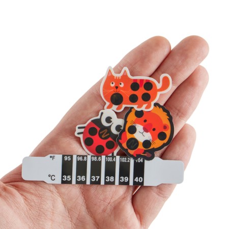 Children's thermometer - Sticking “Cute animals”, up to 40 °, set 4 pcs-1