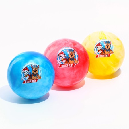 Children's ball PAW PATROL "Forward", 16 cm, 50 g, marble, mix-1