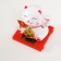 Plastic Plastic "White Mani-Neko with a fan and coin" 5x5x5 cm