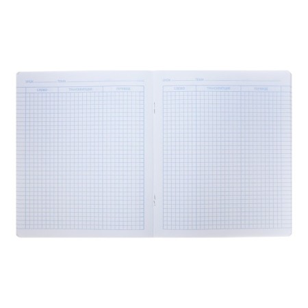 Notebook for recording foreign words, 48 ​​sheets, Erichkrause Hello, on the bracket. Three columns: word, transcription, translation-9