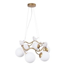 Suspended chandelier Arte Lamp Camomilla A9712LM-6SG, E14, 6x40 W, 52x52x30 cm, golden
