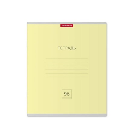 A notebook of 96 sheets in a ruler, Erichkrause "Classic", cover coated a cardboard, an offset unit, whiteness 100%, mix-4