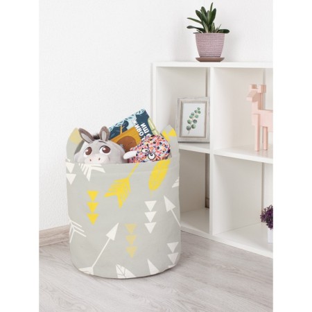 Basket for toys "oblique arrows with feathers, size 35x35 cm