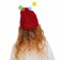 Carnival hat "Eye-player" with horns pr 56-58, burgundy color