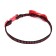 Textile collar with bow and tambourine, 30 x 1 cm, red