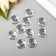 Decor for creativity plastic "Rhinestones Round. Transparent" (set 25 pcs) 1.8x1.8 cm