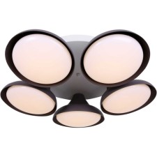 Ceiling chandelier Graves 5xled 75W, size 70x70x15 cm, brown color, white