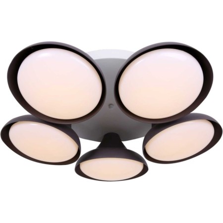 Ceiling chandelier Graves 5xled 75W, size 70x70x15 cm, brown color, white