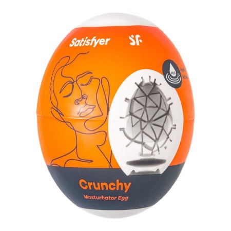 Unrealistic masturbator Satiffyer Egg Single (Crunchy), TPE, Orange color-1
