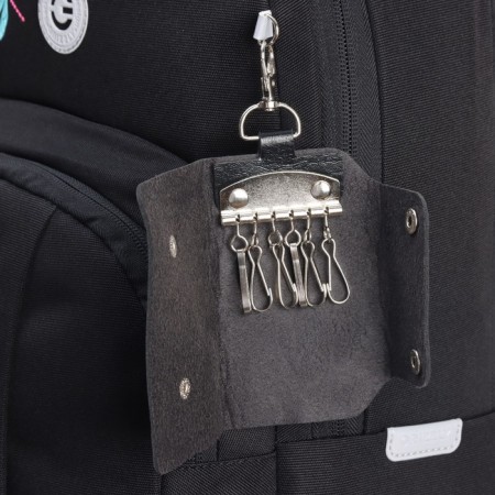Youth backpack 43 x 27.5 x 16 cm, Grizzly, ergonomic back, laptop compartment, black-9