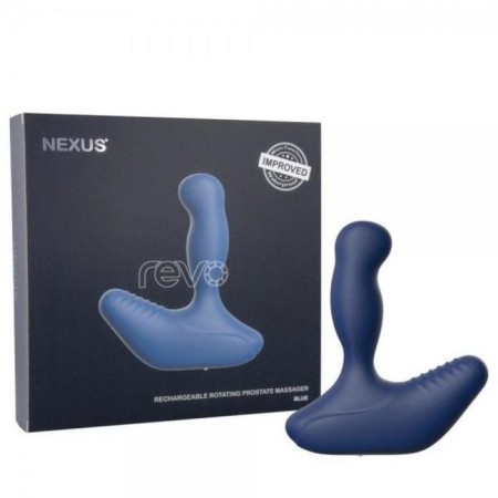 Revo prostate vibration massager, with a rotating head, blue color-3