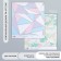 Scrapbooking paper bilateral gold "Triangles" density 180 g 15.5x17 cm