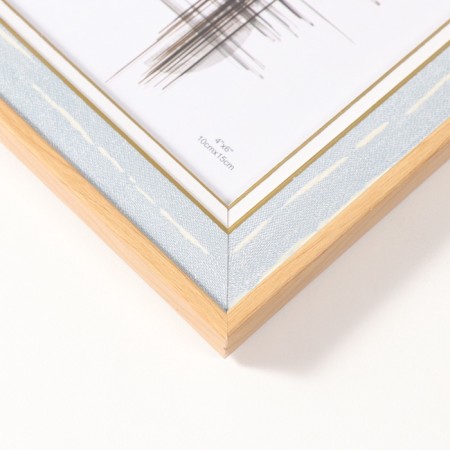 Photo frame plastic 10x15 cm "Antik" Blue with a white stripe 1.5x14x19 cm-2