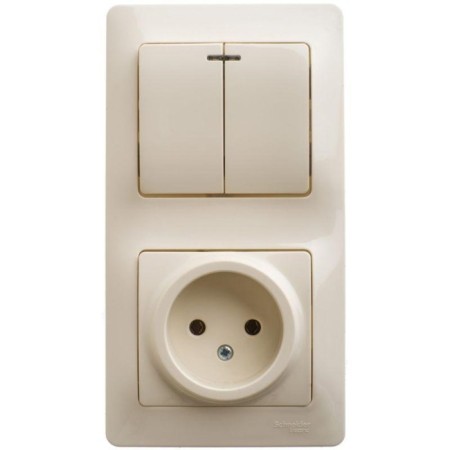 Block combined Gloss Sche GSL000273 Roset 2 keys, beige color