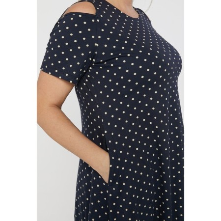 Women's dress, size 58, dark blue color-5