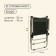 Folding chair 55 x 50 x 78 cm, up to 120 kg, green color