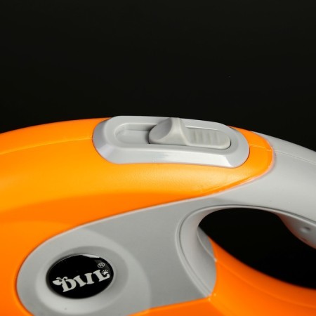 Diil roulette, 5 m, up to 40 kg, tape, rubberized pen, orange with gray-2